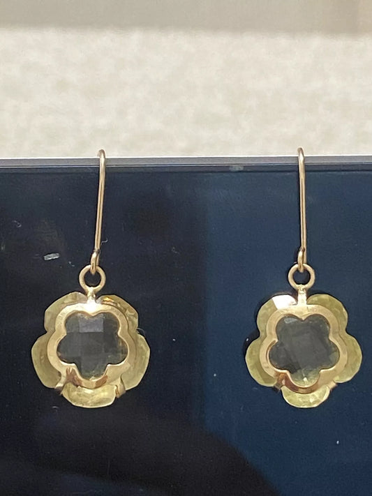 Vintage Milor Italy 14K Yellow Gold Faceted Citrine Dangle Drop Earrings – Italian Fine Jewelry